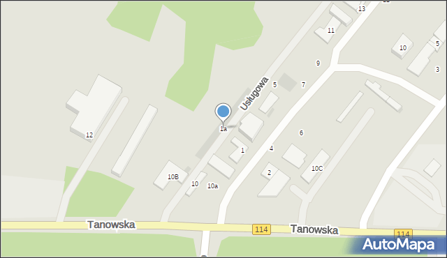 Police, Usługowa, 1a, mapa Police