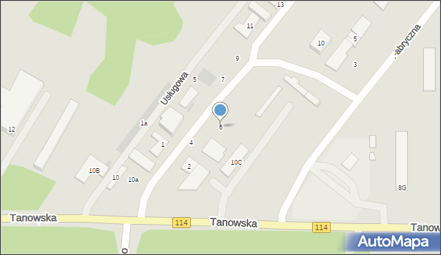 Police, Usługowa, 6, mapa Police