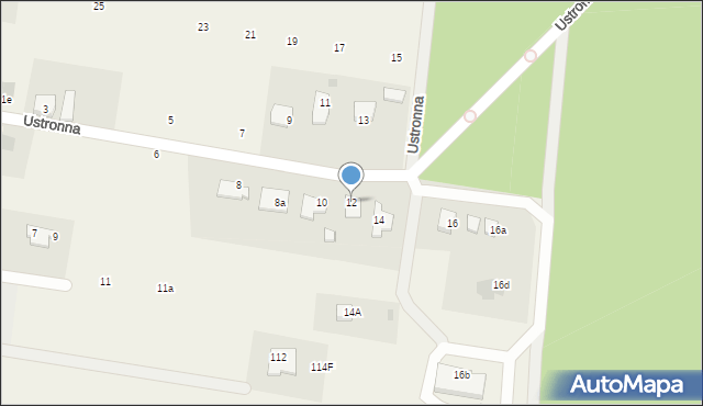 Rurzyca, Ustronna, 12, mapa Rurzyca