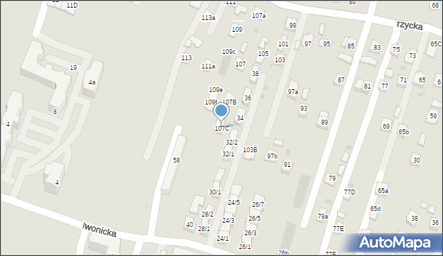 Rzeszów, Ustrzycka, 107C, mapa Rzeszów