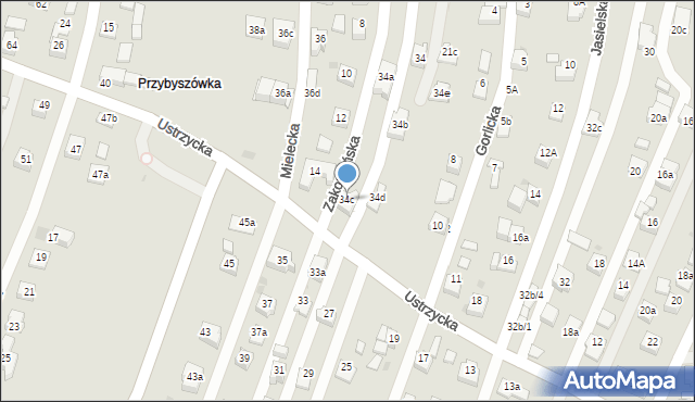 Rzeszów, Ustrzycka, 34c, mapa Rzeszów