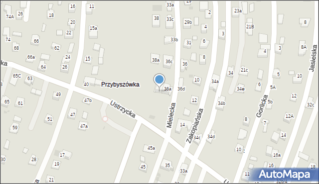 Rzeszów, Ustrzycka, 36b, mapa Rzeszów