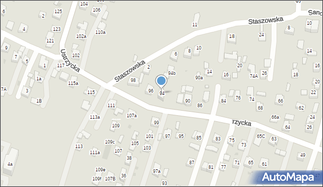 Rzeszów, Ustrzycka, 94, mapa Rzeszów