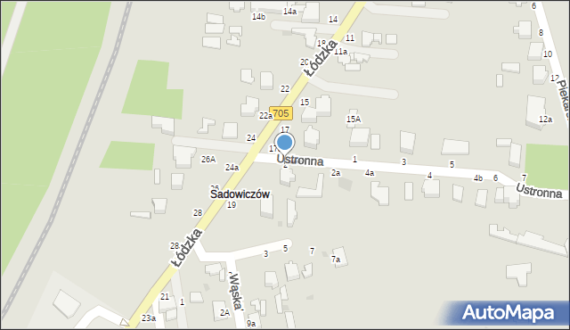 Skierniewice, Ustronna, 2, mapa Skierniewic