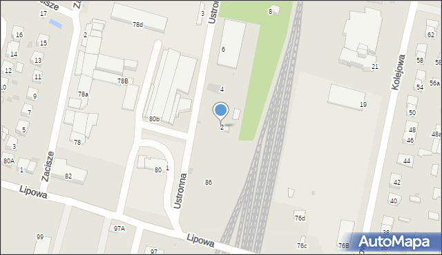 Sokołów Podlaski, Ustronna, 2, mapa Sokołów Podlaski