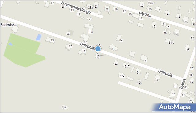 Starachowice, Ustronie, 13, mapa Starachowic