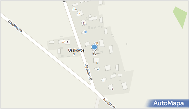 Stare Oleszyce, Uszkowce, 8a, mapa Stare Oleszyce