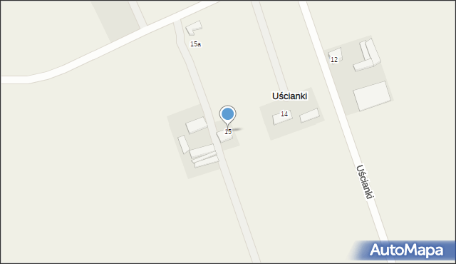 Uścianki, Uścianki, 15, mapa Uścianki