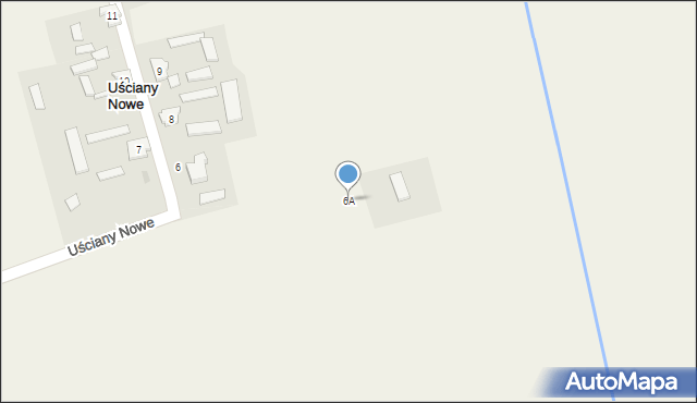 Uściany Nowe, Uściany Nowe, 6A, mapa Uściany Nowe