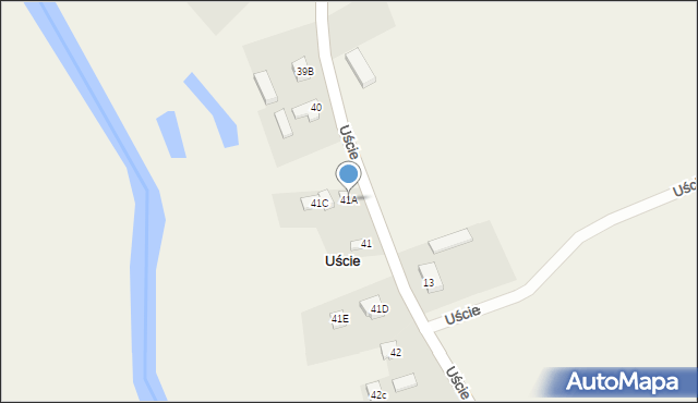 Uście, Uście, 41A, mapa Uście