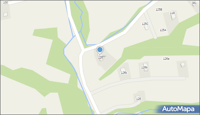Uście Gorlickie, Uście Gorlickie, 125, mapa Uście Gorlickie