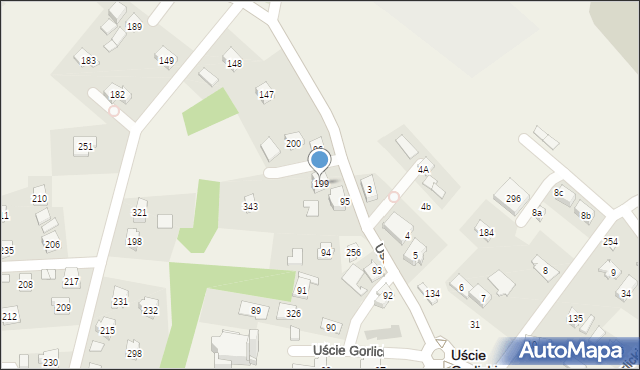 Uście Gorlickie, Uście Gorlickie, 199, mapa Uście Gorlickie