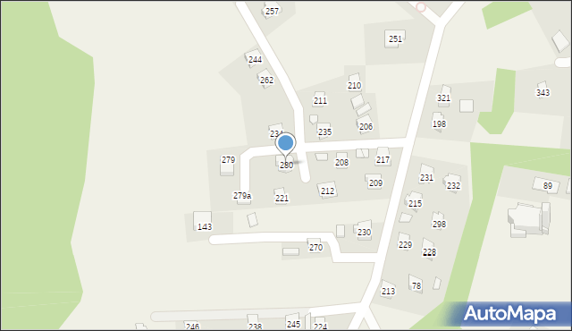 Uście Gorlickie, Uście Gorlickie, 280, mapa Uście Gorlickie