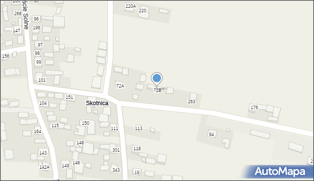 Uście Solne, Uście Solne, 72B, mapa Uście Solne