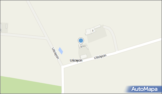 Uścięcin, Uścięcin, 8, mapa Uścięcin