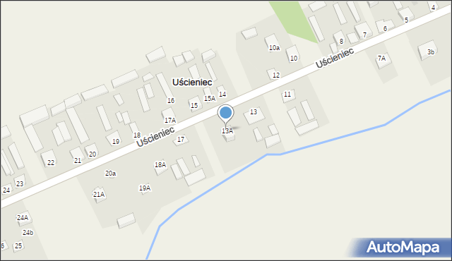 Uścieniec, Uścieniec, 13A, mapa Uścieniec