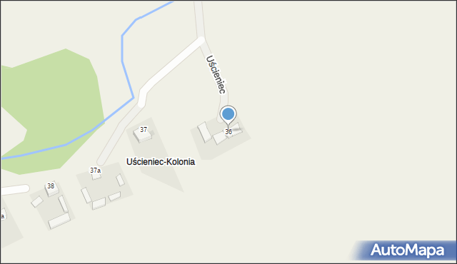 Uścieniec, Uścieniec, 36, mapa Uścieniec