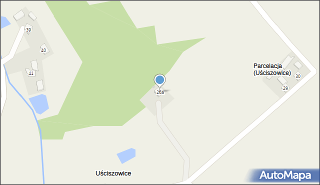 Uściszowice, Uściszowice, 26a, mapa Uściszowice