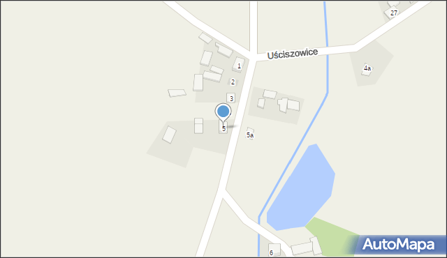 Uściszowice, Uściszowice, 5, mapa Uściszowice