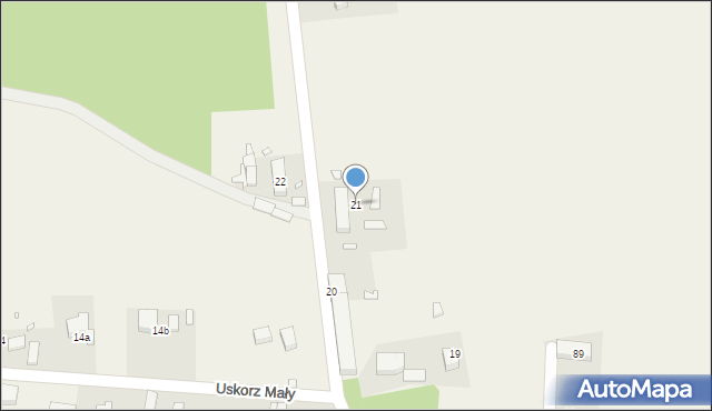 Uskorz Mały, Uskorz Mały, 21, mapa Uskorz Mały