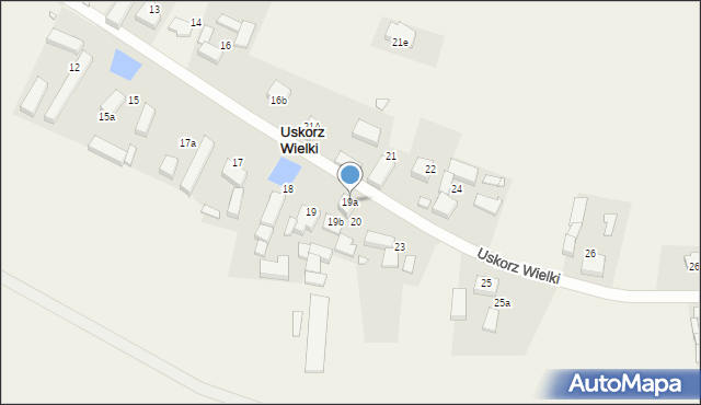 Uskorz Wielki, Uskorz Wielki, 19a, mapa Uskorz Wielki