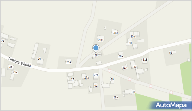 Uskorz Wielki, Uskorz Wielki, 28, mapa Uskorz Wielki