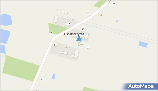 Usnarszczyzna, Usnarszczyzna, 14, mapa Usnarszczyzna