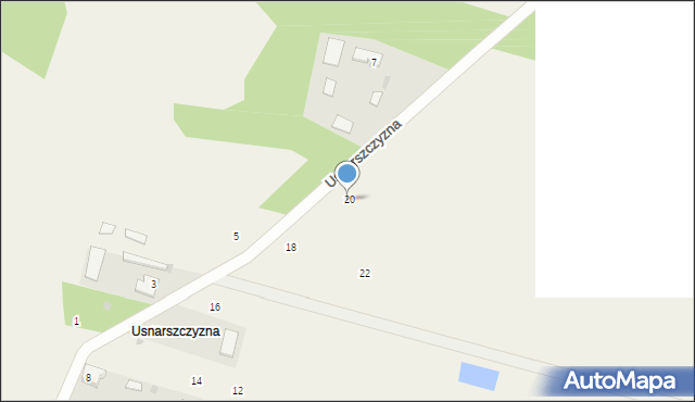 Usnarszczyzna, Usnarszczyzna, 20, mapa Usnarszczyzna