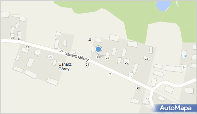 Usnarz Górny, Usnarz Górny, 13, mapa Usnarz Górny