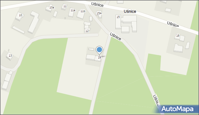 Uśnice, Uśnice, 14, mapa Uśnice