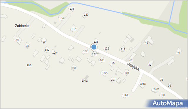 Ustjanowa Górna, Ustjanowa Górna, 124, mapa Ustjanowa Górna