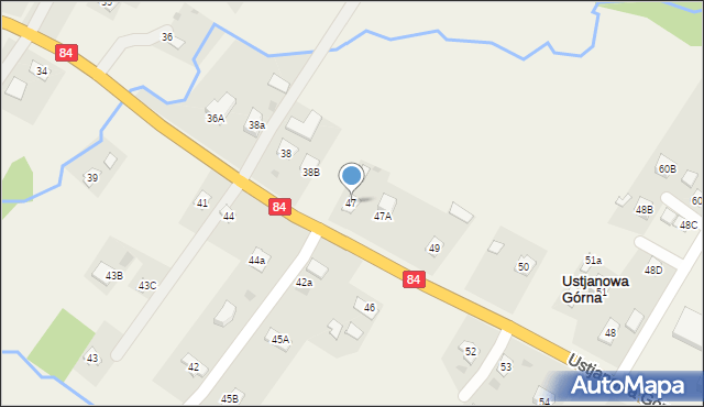 Ustjanowa Górna, Ustjanowa Górna, 47, mapa Ustjanowa Górna