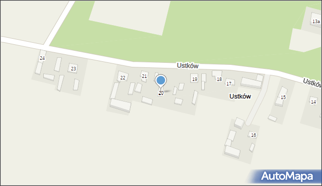 Ustków, Ustków, 20, mapa Ustków