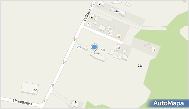 Ustowo, Ustowo, 22a, mapa Ustowo