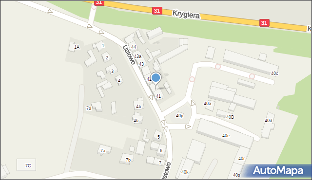 Ustowo, Ustowo, 41a, mapa Ustowo