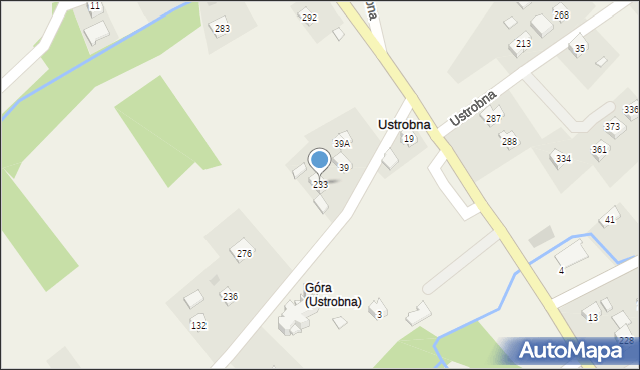 Ustrobna, Ustrobna, 233, mapa Ustrobna