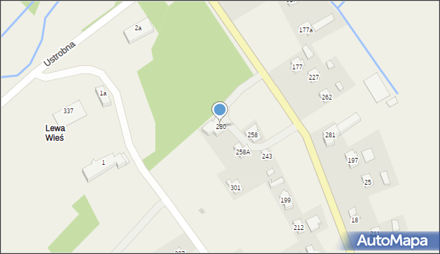 Ustrobna, Ustrobna, 280, mapa Ustrobna