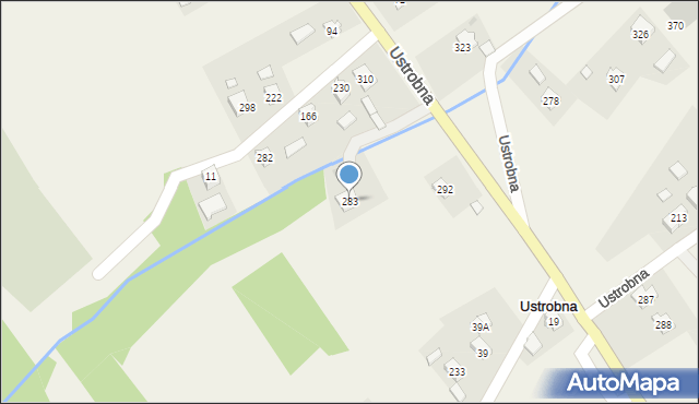 Ustrobna, Ustrobna, 283, mapa Ustrobna