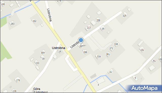 Ustrobna, Ustrobna, 287, mapa Ustrobna