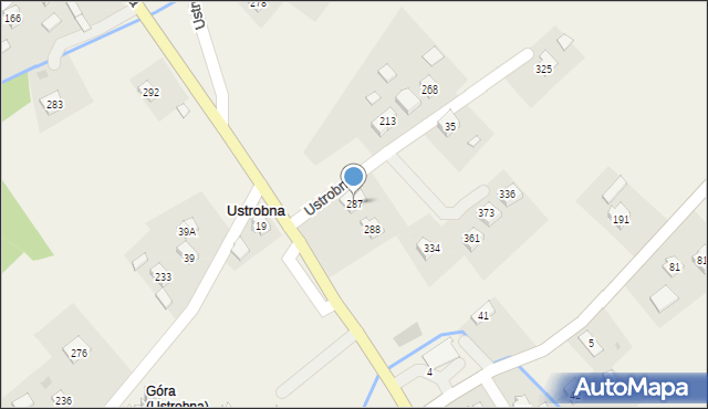 Ustrobna, Ustrobna, 287, mapa Ustrobna