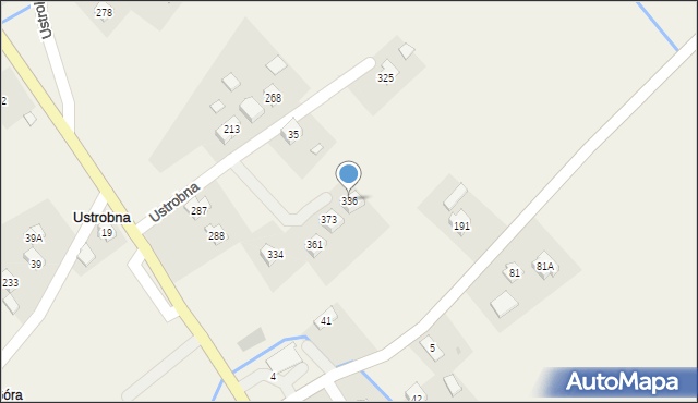 Ustrobna, Ustrobna, 336, mapa Ustrobna
