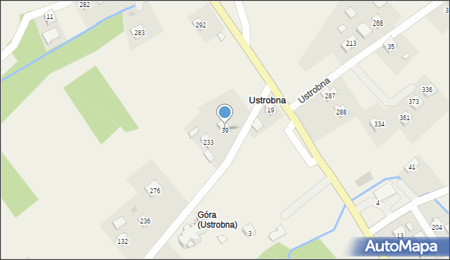 Ustrobna, Ustrobna, 39, mapa Ustrobna