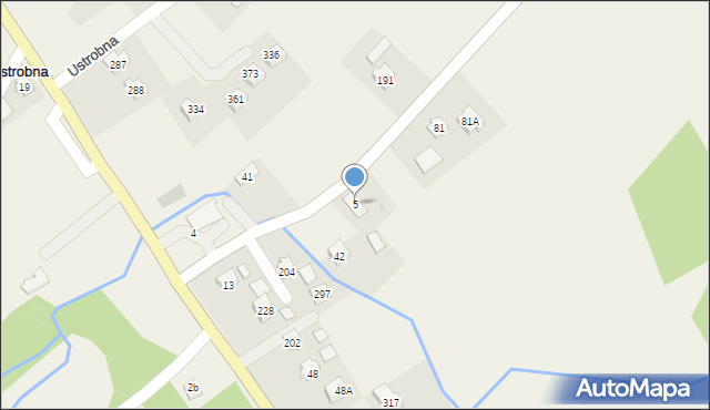 Ustrobna, Ustrobna, 5, mapa Ustrobna