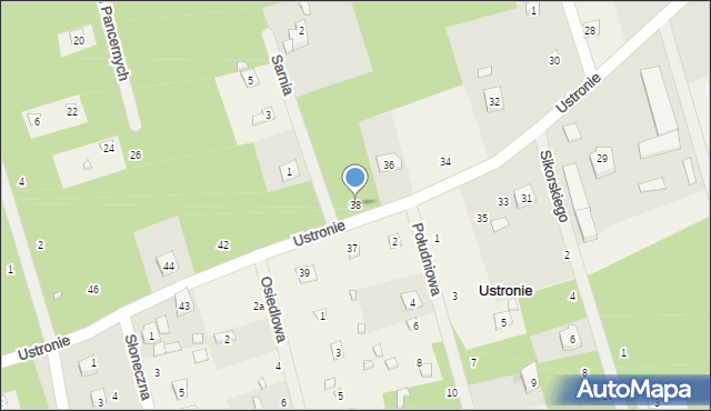 Ustronie, Ustronie, 38, mapa Ustronie