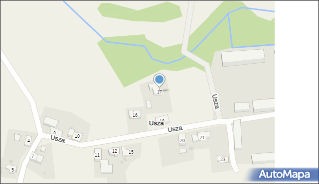 Usza, Usza, 17, mapa Usza