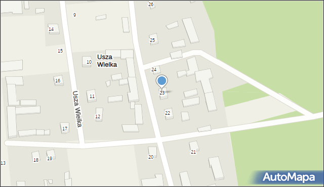 Usza Wielka, Usza Wielka, 23, mapa Usza Wielka