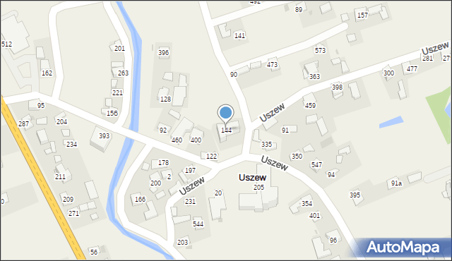 Uszew, Uszew, 144, mapa Uszew