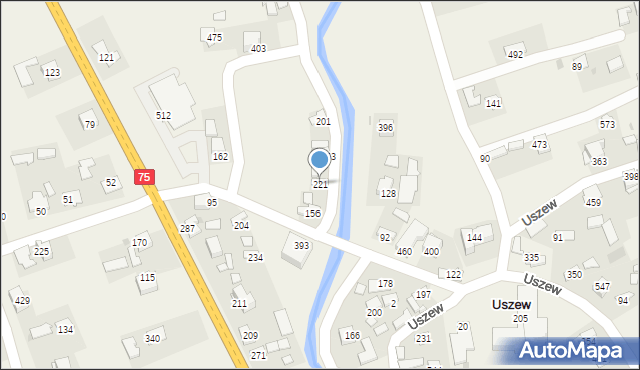 Uszew, Uszew, 221, mapa Uszew