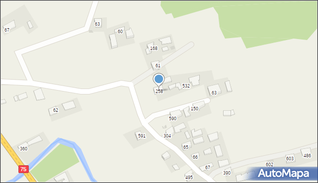 Uszew, Uszew, 258, mapa Uszew