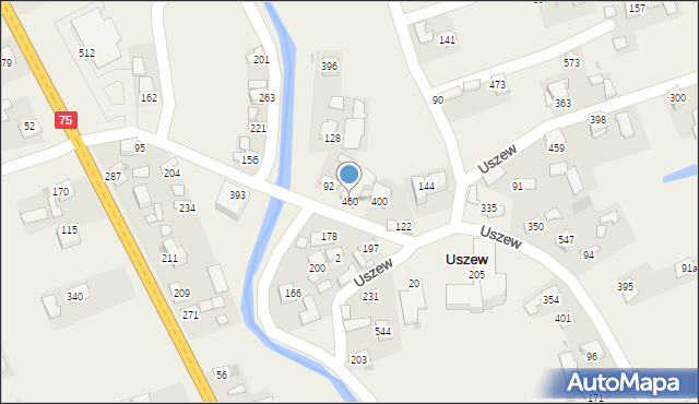 Uszew, Uszew, 460, mapa Uszew